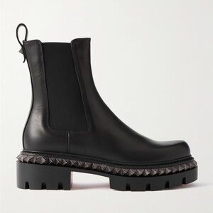 Christian Louboutin St Emilia Pyraclou studded leather Chelsea boots
